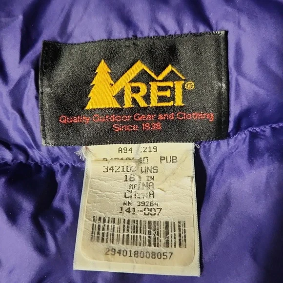 REI Vintage Goose Down Quilted Puffer Jacket Purple Size Large - Picture 6 of 13